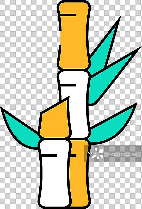 竹子植物图标颜色图片素材