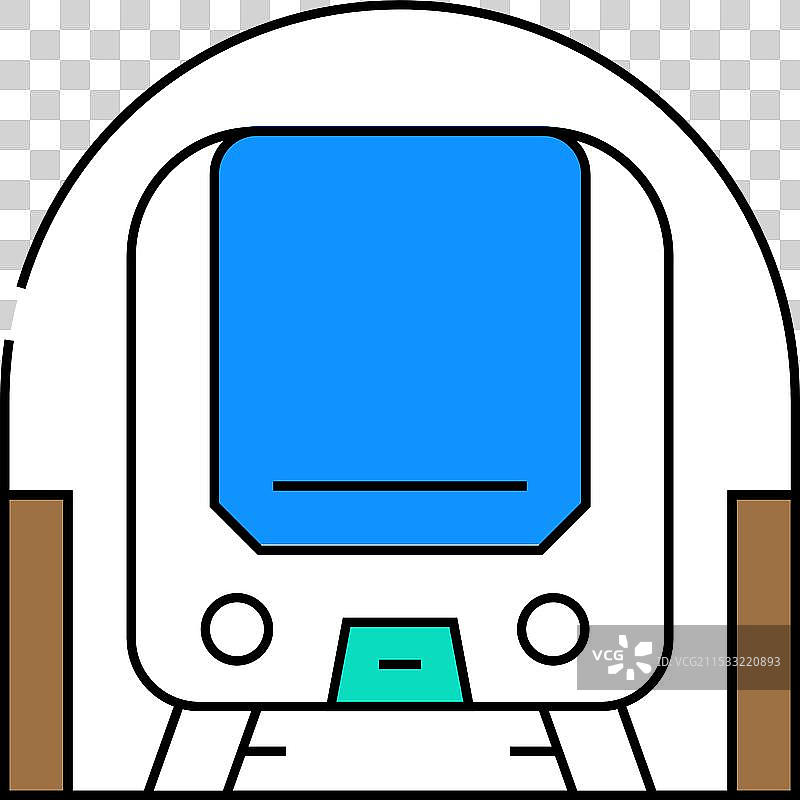 地铁列车图标颜色图片素材