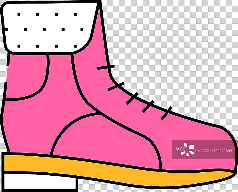 冬季靴子鞋类图标颜色图片素材