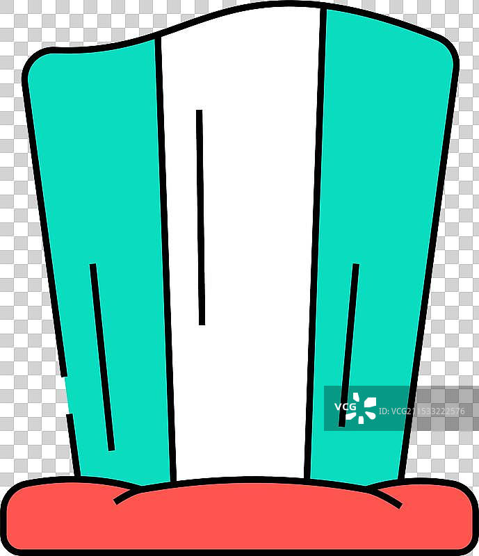 有趣的扇子帽配饰图标颜色图片素材