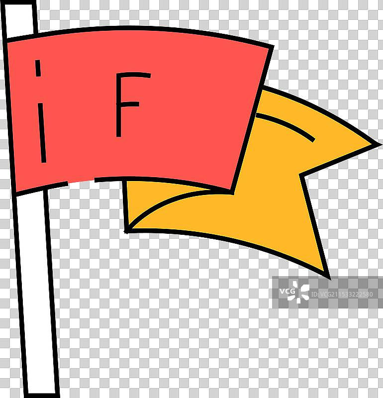 彩色旗帜扇子配件图标图片素材