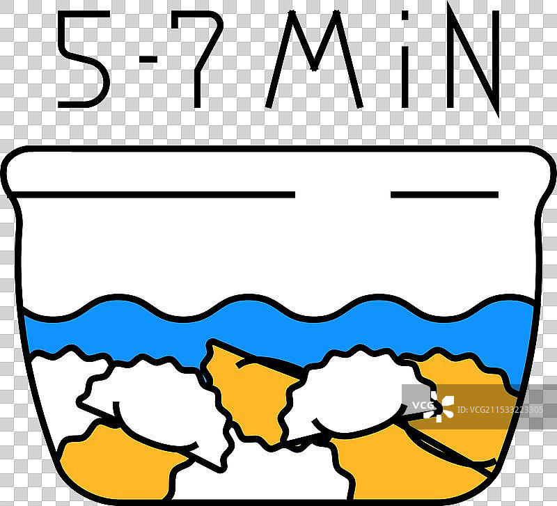 饺子烹饪时间图标颜色图片素材