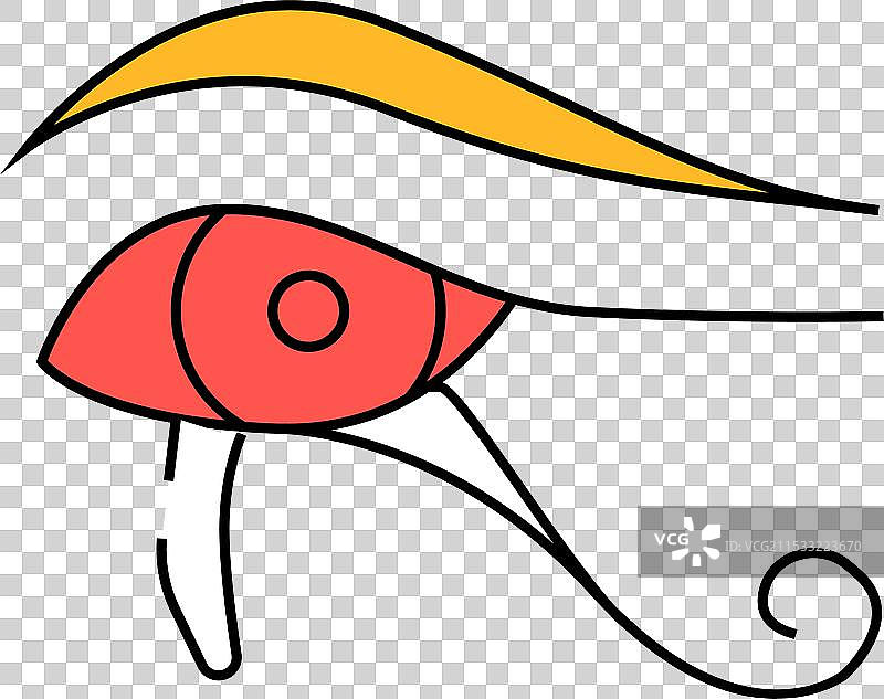 埃及神话图标颜色图片素材