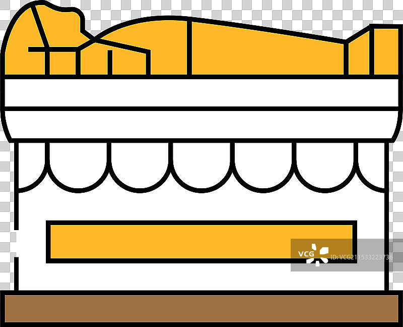 法老的彩色石棺图标图片素材