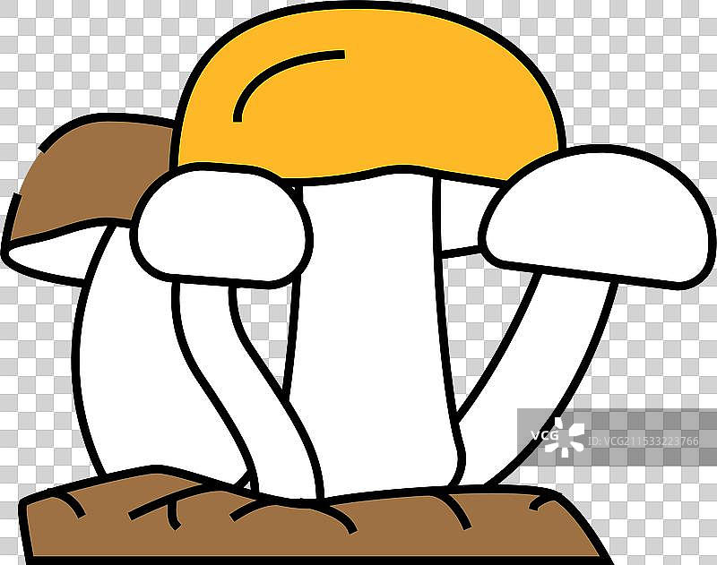 蘑菇自然蔬菜图标颜色图片素材