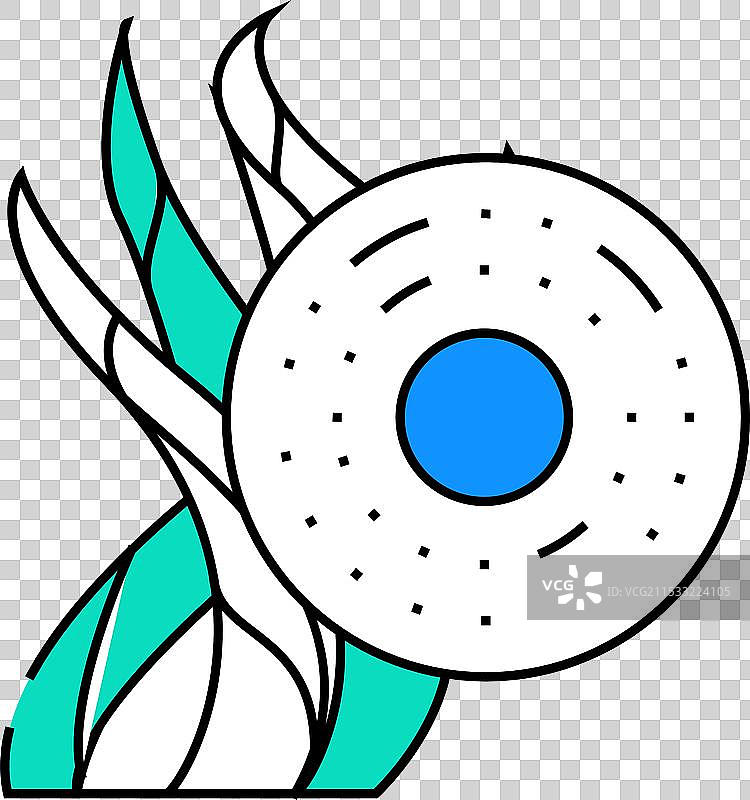 抗氧化剂螺旋藻图标颜色图片素材