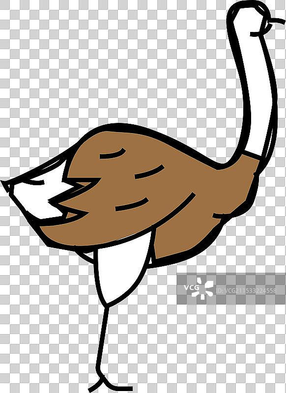 鸵鸟图标 彩色图片素材