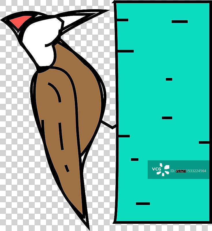 啄木鸟图标颜色图片素材