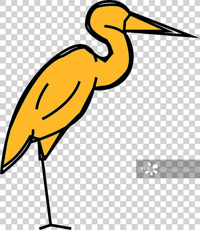 苍鹭鸟图标颜色图片素材