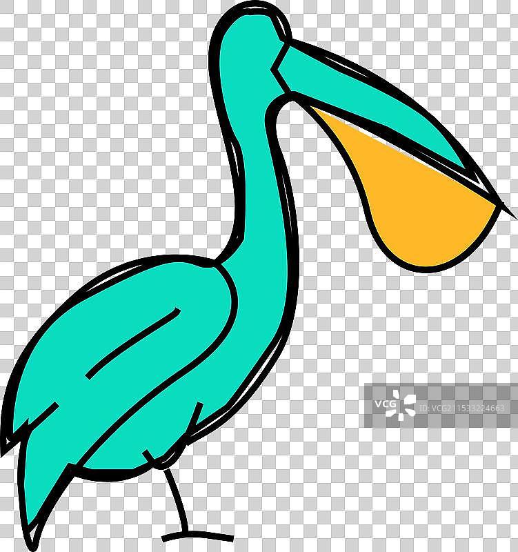 鹈鹕鸟图标颜色图片素材