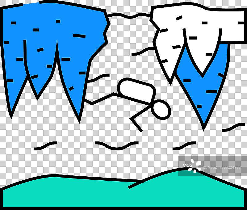 冬季潜水图标颜色图片素材