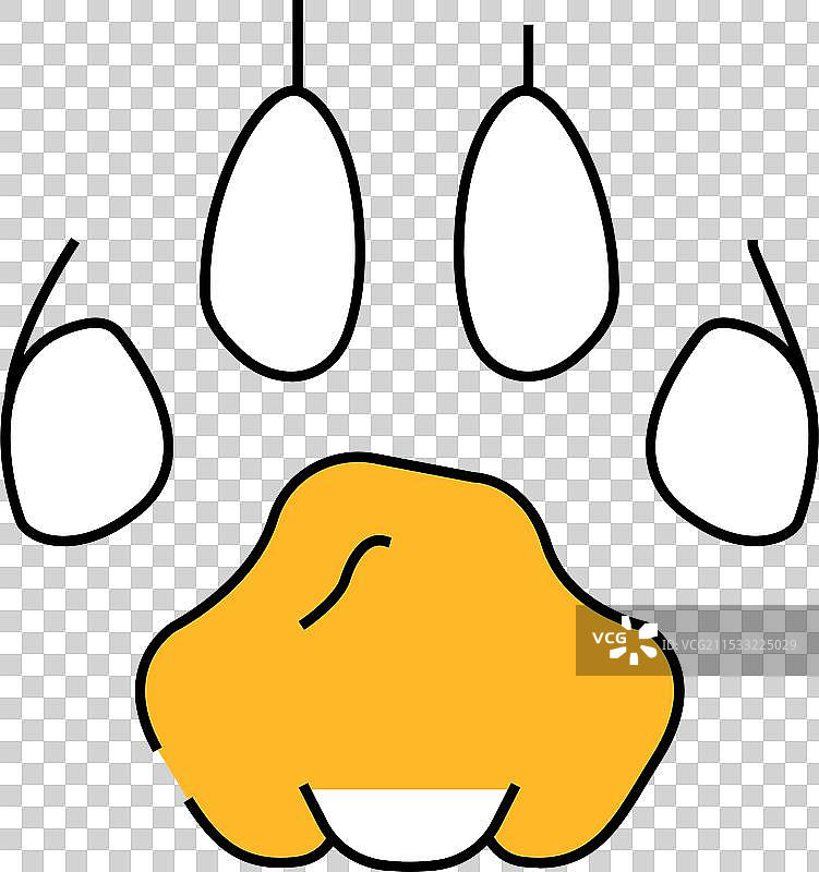 老虎爪印图标颜色图片素材