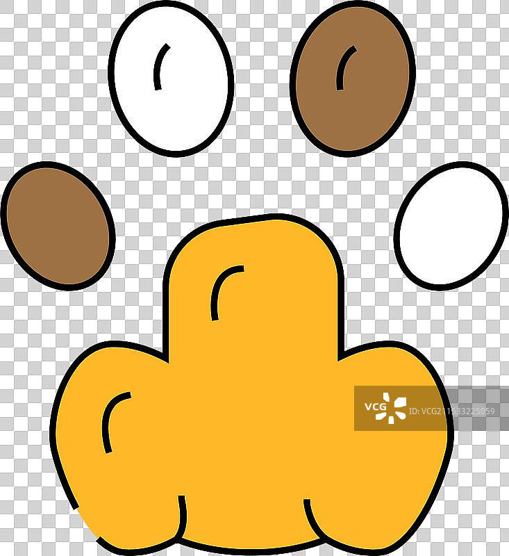 猫咪宠物爪印图标颜色图片素材