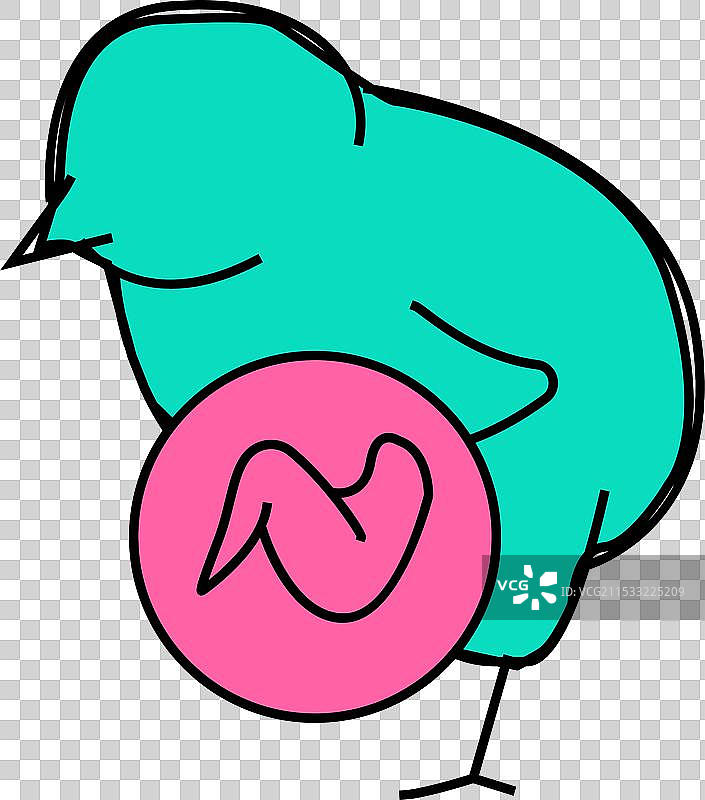 小鸡鸟肉图标颜色图片素材