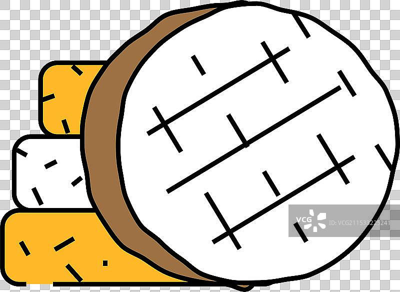 炸肉饼食物图标颜色图片素材