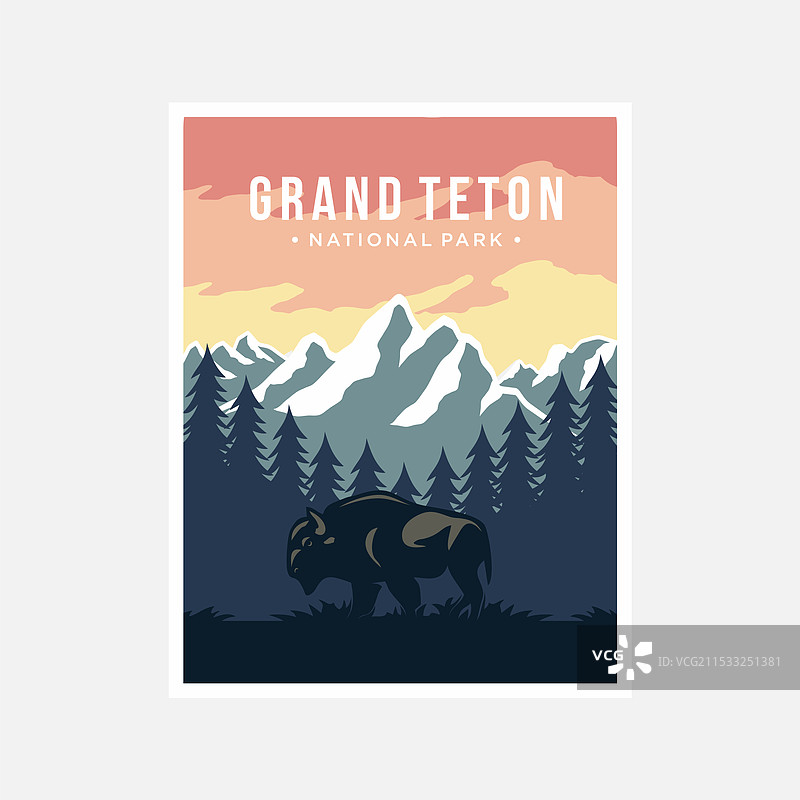 大提顿国家公园海报设计图片素材