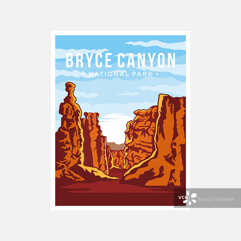 布莱斯峡谷国家公园海报设计图片素材