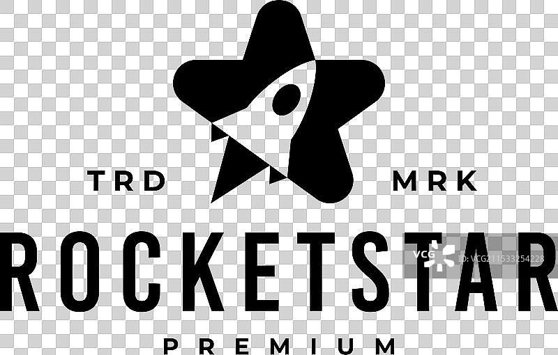 火箭明星科技复古标志图片素材