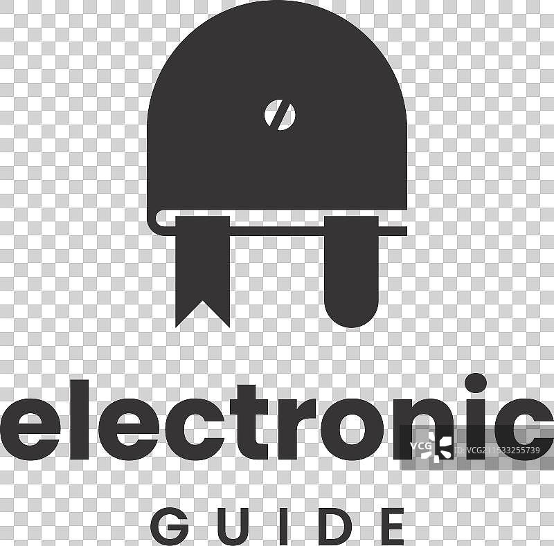 电子指南标志在孤立背景上图片素材