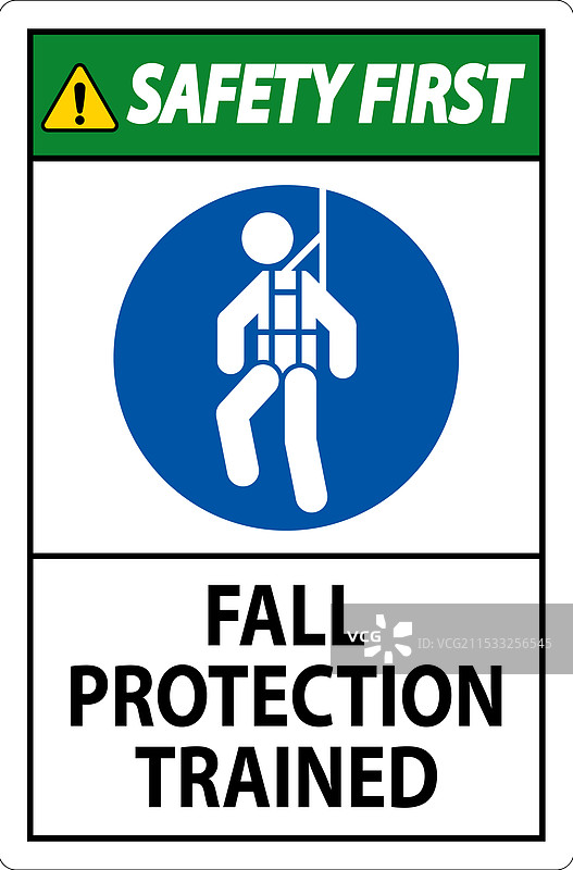 安全第一的安全帽贴纸，防止坠落图片素材