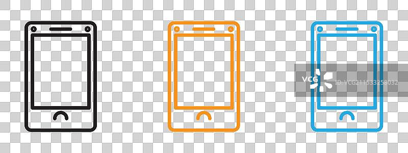 移动图标细线集合图片素材