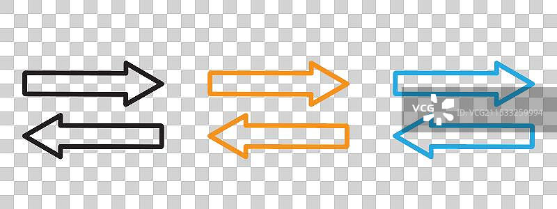 转移箭头图标细线集合图片素材