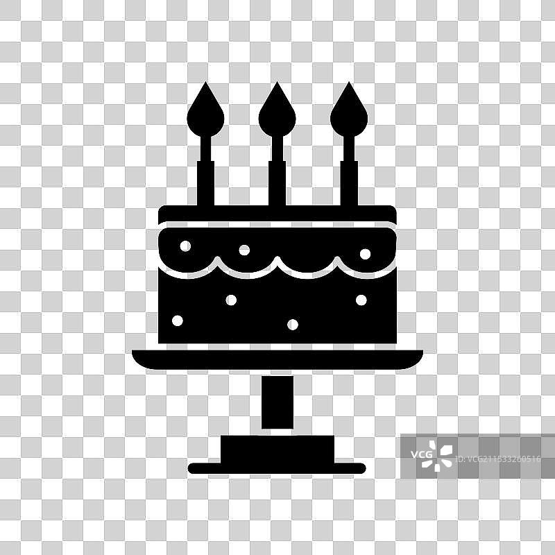 生日蛋糕图标集，快乐周年纪念图片素材