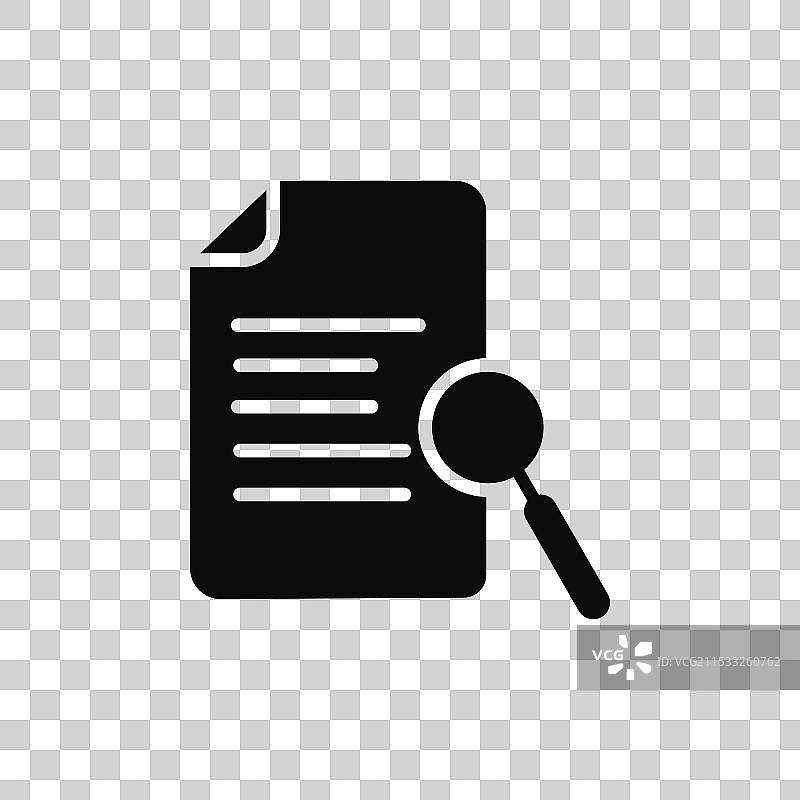 案例研究图标集，研究，放大镜和报告图片素材