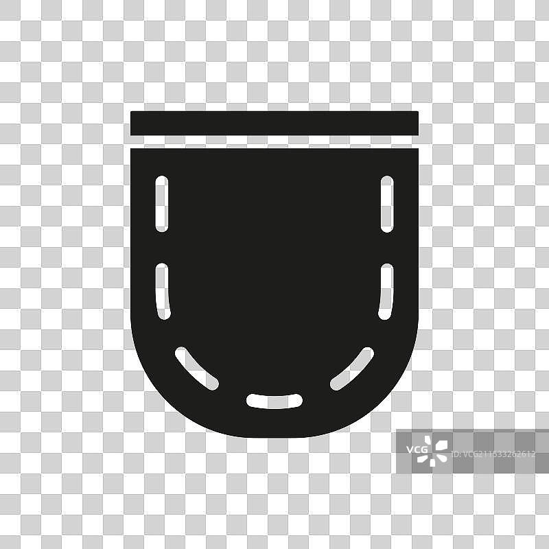 口袋图标集，牛仔裤缝线，钱币储存图片素材