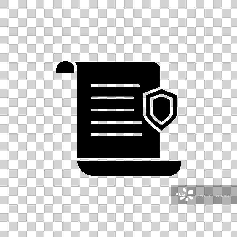 保险索赔的安全政策图标集图片素材