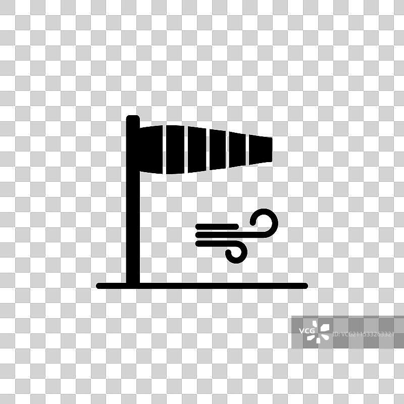 强风旗帜图标集 风速图片素材