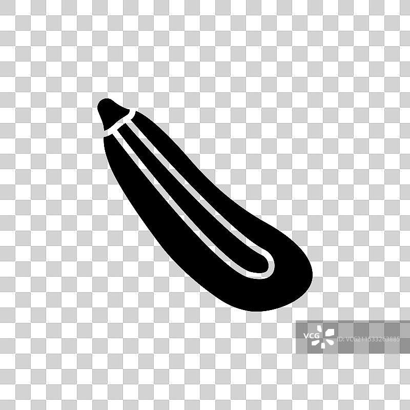 新鲜夏季西葫芦蔬菜图标集图片素材