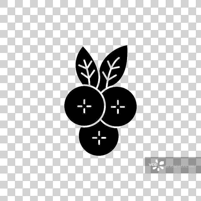 蓝莓图标集，蓝色食物符号图片素材