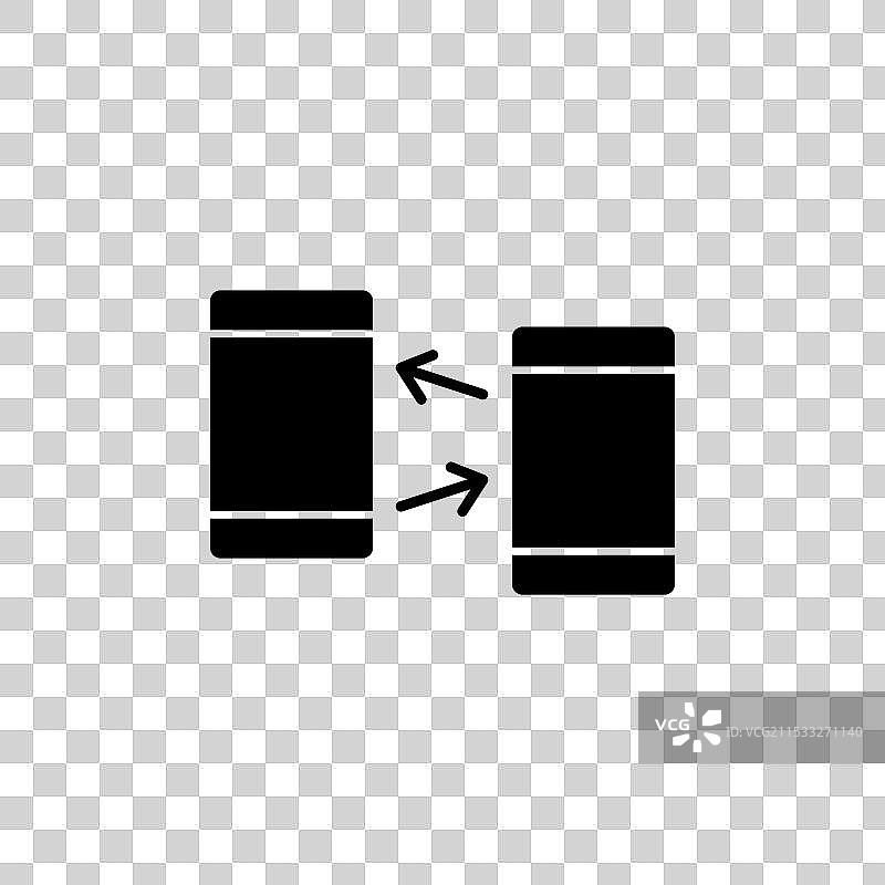 无线快速数据传输图标集图片素材