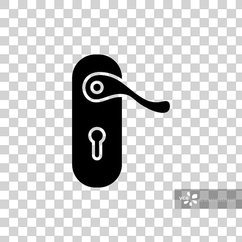 门把手图标集，旋钮锁，闩锁符号图片素材