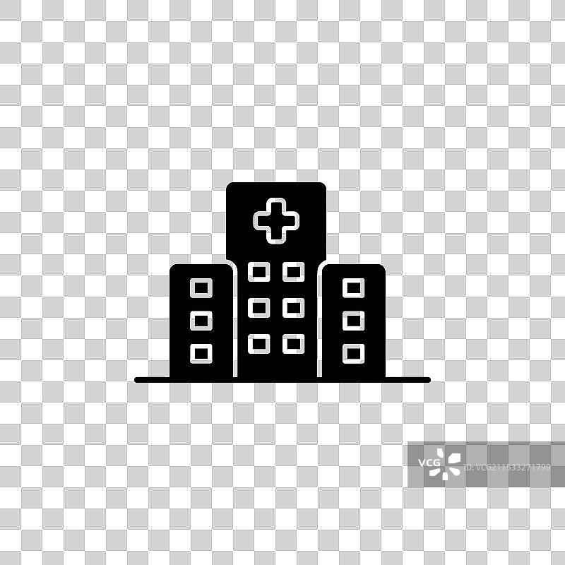 医院建筑图标集，诊所，医疗中心图片素材