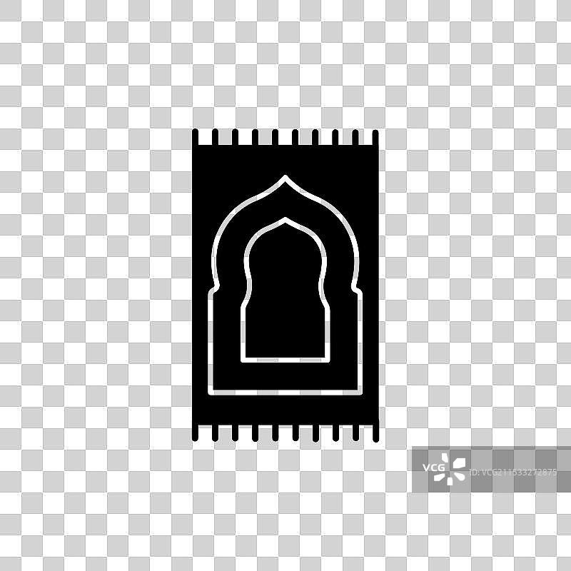 祈祷毯图标集穆斯林遗产地毯符号图片素材