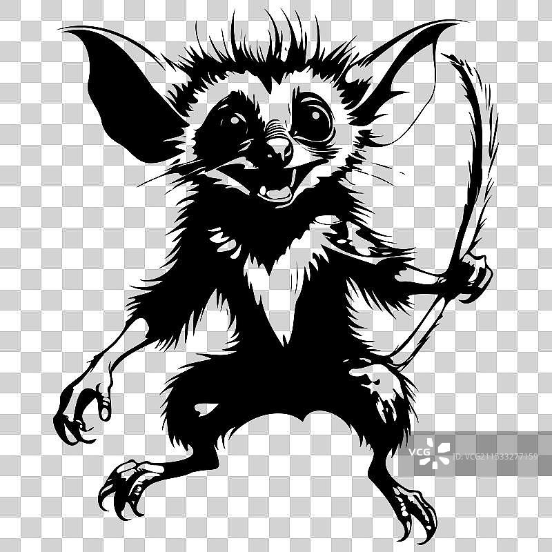 艾艾跳跃的真实手绘线条图片素材