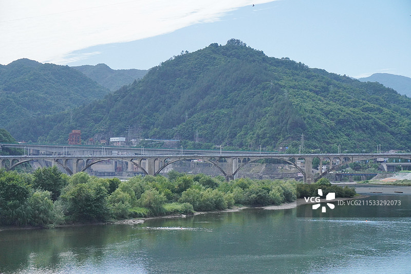 安康汉江石泉古城景区图片素材