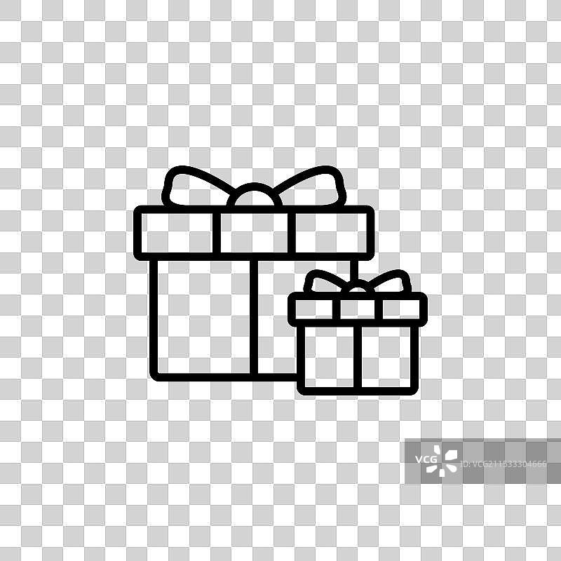 礼物图标集 生日礼物盒符号图片素材