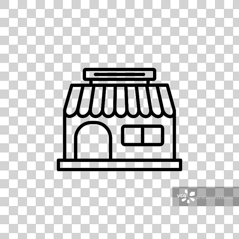 小型本地零售店图标集图片素材