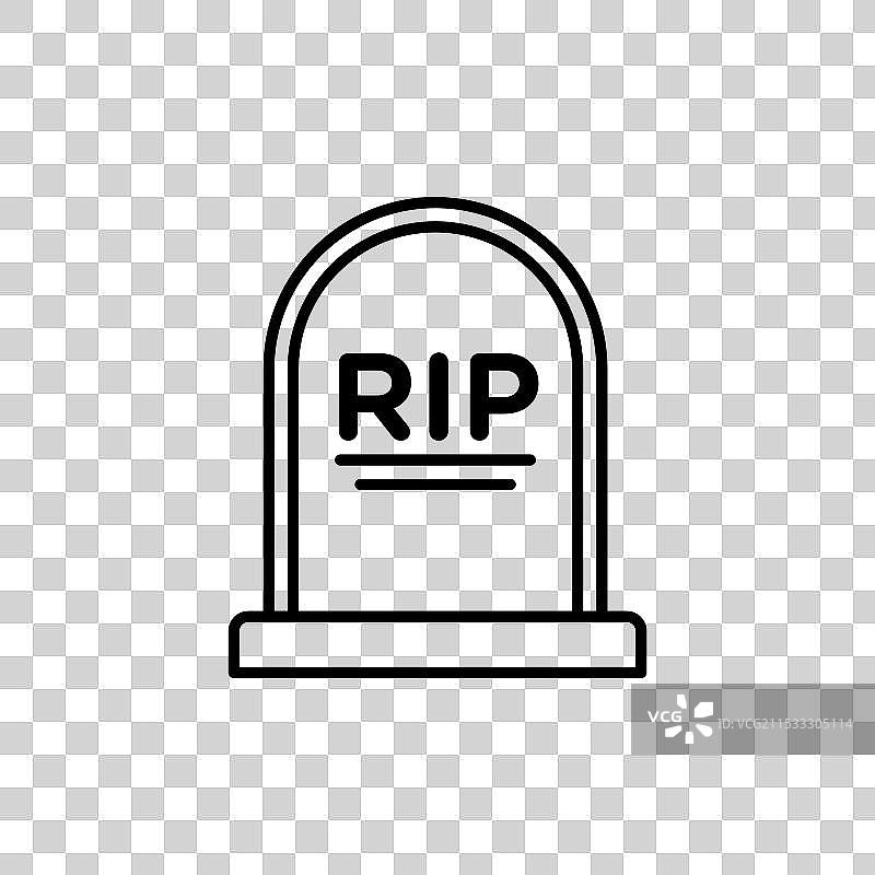 墓碑图标集 RIP 石碑符号 死亡图片素材