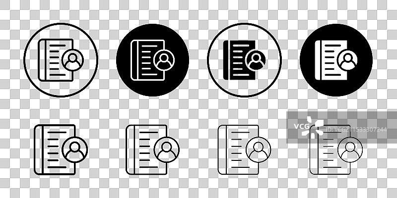 传记图标标志集图片素材