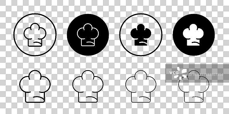 厨师帽图标标志集图片素材