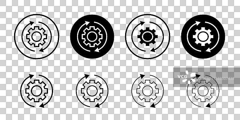 持续变化图标标志集图片素材