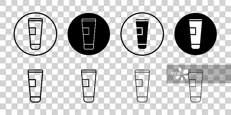 奶油管图标标志集图片素材