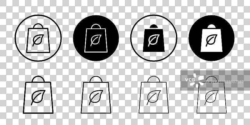 环保袋图标标志集图片素材