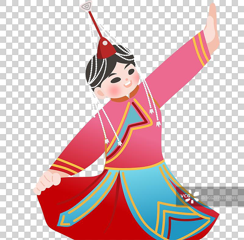 畲族少女跳舞图片素材