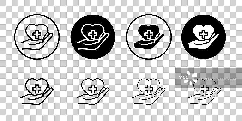 医疗支持图标标志集图片素材