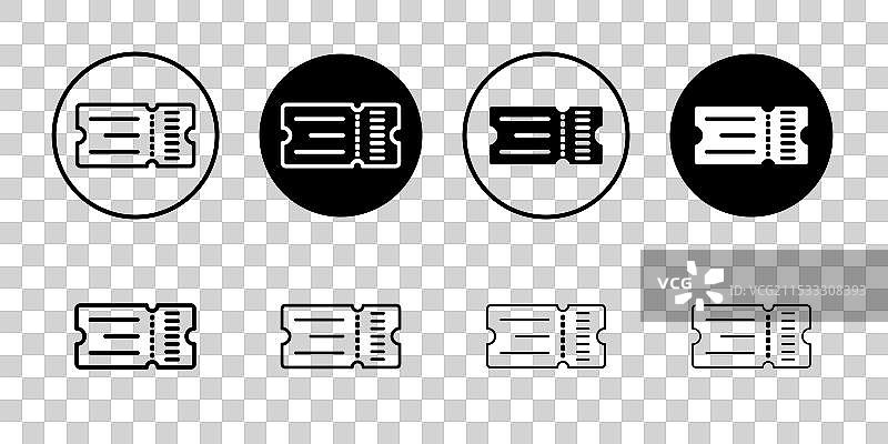 票务图标标志集图片素材